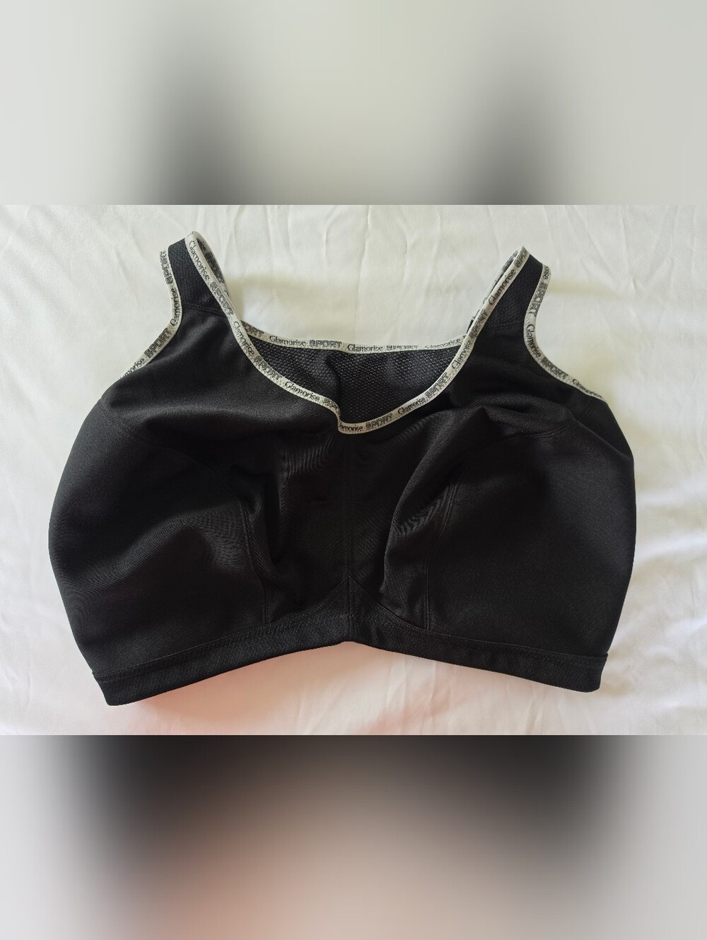 Glamorise Plus Size No-Bounce Camisole Sports Bra Wirefree #1066, Black 44J NWOT
